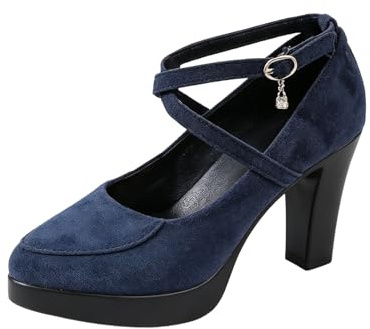 Chaussures traditionnelles pour femme - Chaussures de mariée fermées confortables avec talon - Plateforme - Chaussures de danse élégantes - Chaussures de mariage - Largeur H - Escarpins compensés