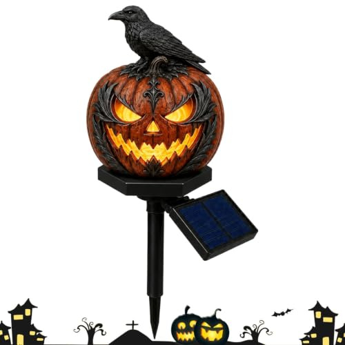 Solarlampor Utomhus Vattentät Halloweenpumpa Trädgårdsdekoration | Solarlampor trädgård För Gångväg Balkong Bakgård Uteplats Gräsmatta Utomhus Gångbana Terrass
