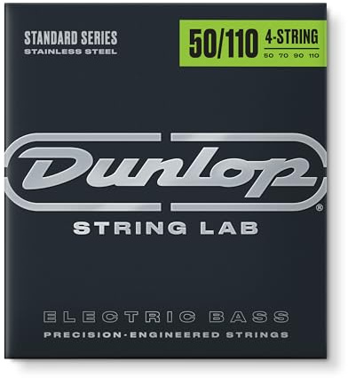 Dunlop DBS50110 Heavy 4 String 50-110 Stainless Steel Bass Guitar Strings