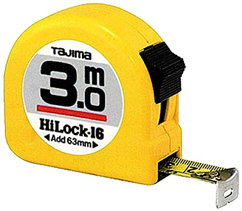 Tajima H6P30MY Hi lås mättejp, gul, 3 m x 16 mm