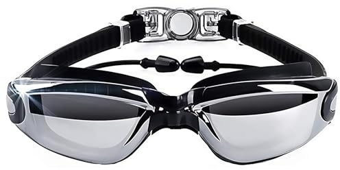 Hersvin Lunettes de Natation Anti-buée avec Pont Amovible de Nez pour Les Hommes Adultes Femmes Enfants
