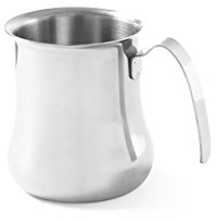 HENDI Milchschaumkännchen, mit Griff, Milchkanne, Aufschäumkännchen, 0,9L, ø115x(H)115mm, Edelstahl