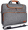 DOMISO 17 Multi-Functional Laptop Sleeve Business Briefcase Waterproof Messenger Shoulder Bag for 17-17.3 Inch Notebooks/Dell/Lenovo/Acer/HP/MSI/ASUS, Dark Grey