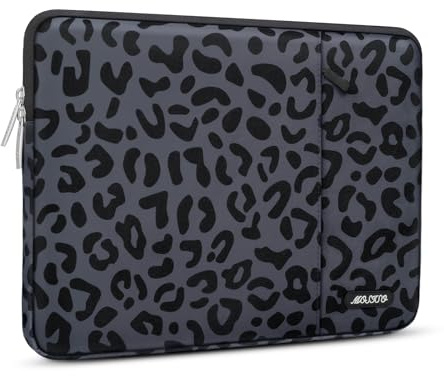 MOSISO 13,3 tums laptopväska, 13–14 tums laptopväska fodral | Ultralätt, ultratunn bärväska med leopardtryck, kompatibel med 13-14 tum MacBook Neo/Air/Pro, HP Dell ASUS Lenovo Surface