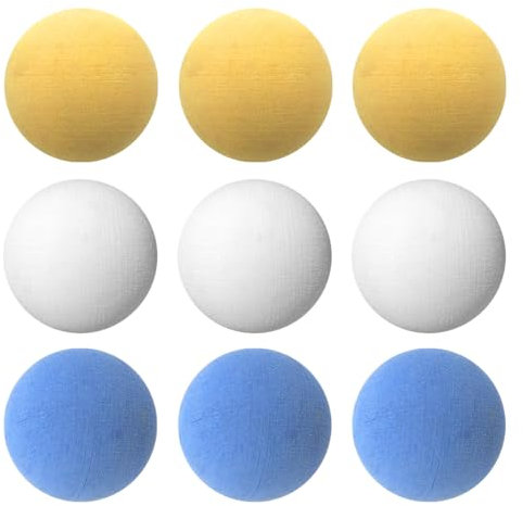 RAYNA GAMES 9 Stück Kickerbälle Profi Kickerbälle für Tischfussball Tischkicker, Leise Kickerbälle Reguläre Größe 36MM Tischfußball,Tabletop Fußball für Tischkicker Spiel