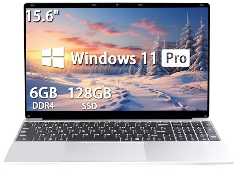 Breloom Laptop Windows 11 de 15.6 pulgadas, DDR4 de 6 GB, SSD de 128 GB, portátiles Celeron N4500, Windows Home Student Business Computer 1920 x 1080 FHD, Wi-Fi 5, BT5.0, Numpad (N4500, 6+128GB)