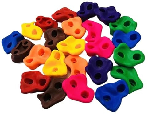 Presas de Escalada Muro de Escalada en Roca, Juegos, Muro de Madera, Piedras de Escalada, Parque Infantil, Juego de Exterior(10pcs no Screw)