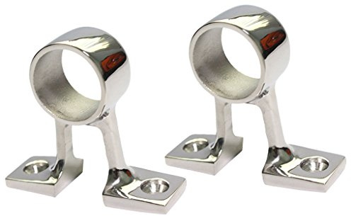 BHFZIAP 2 soportes de dos patas de acero inoxidable para barco marino y yate, 25 mm
