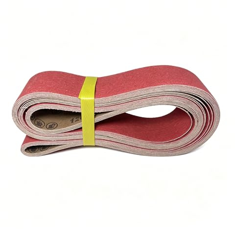 GZKTY Keramiskt slipband 50 x 2000 mm, 5 stycken, 120 medelkorn | slipband för bandslipar, för grovslipning, rostning av trä, metall och stål