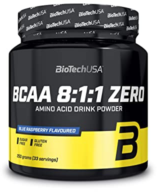 BioTechUSA BCAA 8:1:1 Zero | 8:1:1 Verhältnis von Leucin, Isoleucin und Valin | Zuckerfrei, Glutenfrei, 250 g, Cola