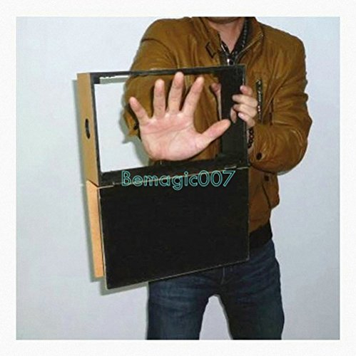 Zaubertricks / Stage Magic Tricks siehe hindurch, Schaukeller-Box (Holz) / See Thru Tip-Over Box (Wooden).