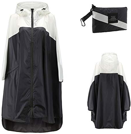 Freiesoldaten Damen Wasserdicht Regenponcho Stilvoll Wiederverwendbar Leicht Draussen Regenmäntel Regenjacke mit Haube