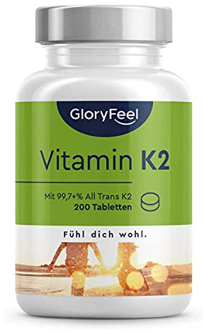 Vitamina K2 MK7, 200 Compresse, Eletto PRODOTTO DELL'ANNO 2025, Qualità Premium K2VITAL®, 200µg per Compressa, Menachinone Premium 99,7+% All Trans MK7, Integratore per Articolazioni & Cartilagini