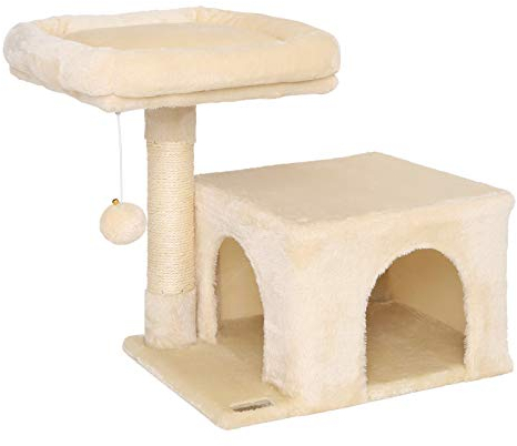 lionto Árbol rascador para Gatos Altura 50 cm, Beige