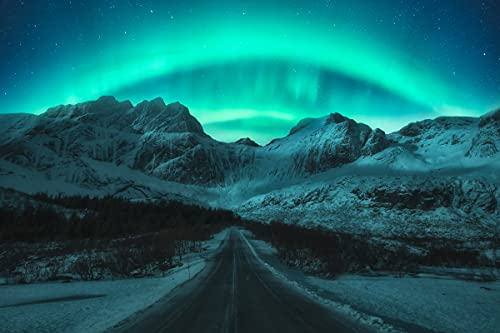 POLARLICHT Fototapete VLIES-350x260 cm (6435A)-Natur Landschaft Gebirge Berge Alpen Fotokunst Wandtapete-Inkl. Kleister-Vliestapete Bild Dekoration Wand-Dekor Moderne Motiv-Tapete Panorama Poster XXL