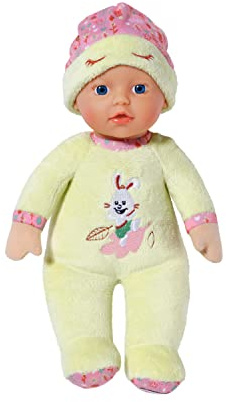 BABY born 832271 Sleepy pour bébés Vert – Poupée de 30 avec 1 Corps très Doux & 1 grenouillère pour Nouveau-nés – Hochet intégré – Lavable – Convient aux Enfants dès la Naissance