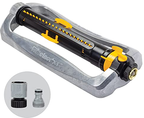 Melnor 65154AMZ Turbo Sprinkler Bundle, Metal, Black, Yellow