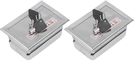 Lot de 2 interrupteurs à clé pour volet roulant en acier inoxydable avec clés