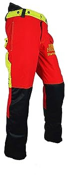 FOREST FIGHTER Start-Up AIR Schnittschutzhose - rot - Bundhose - Forsthose - Forstkleidung (4XL, Normal)
