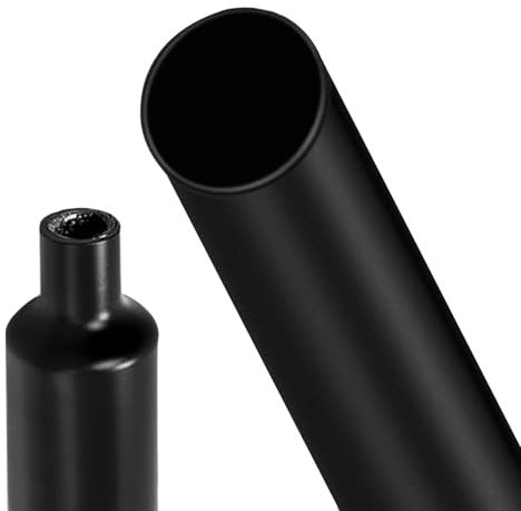 Tubo Termoretractil,4:1 Termoretractil para Cables,Tubo Termoretractil con Pegamento,Tuberia Termorretractil,para Aislamiento Cables,Reparaciones,Conectores,Marcado-Negro(Ø12mm*2m)