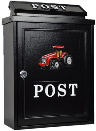 JHSDHYD Cassetta Lettere Cassetta Postale Villa Cassetta Postale Inglese Antica Antipioggia Cassetta Postale Esterna Cassetta Postale Creativa Posta in Arrivo(Car)