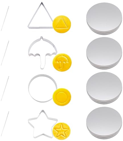 12 Piezas Moldes Galletas Juego de Calamar, Moldes para Galletas Coreanas Dalgona, Cortador de Galletas de Caramelo, para ReposteríA, CumpleañOs