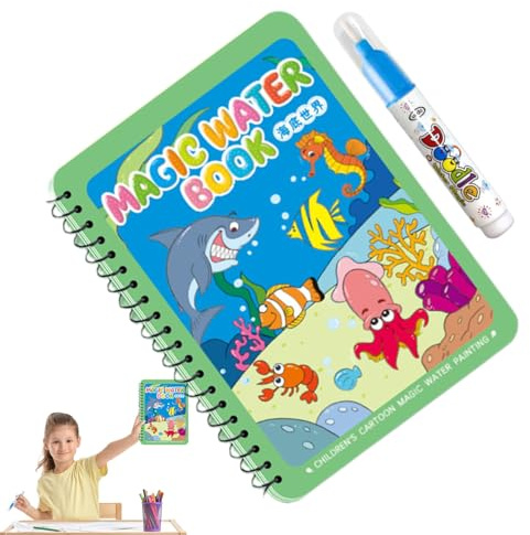 Générique Cahier de Coloriage à l'Eau,Livre De Peinture À L'eau Réutilisable Pour De 1 À 3 Ans - Jeu De Dessin Éducatif Jouet Cadeau De Pâques