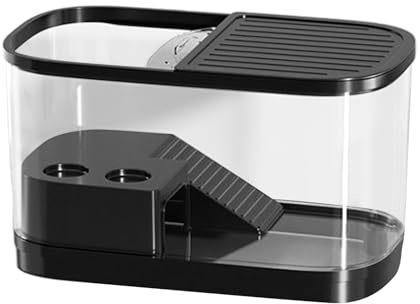 Tortuguera, latform P surélevé, 31 x 19,1 x 20 cm, aquarium pour tortues, terrarium, protection contre les fuites, pour grenouilles, lézards, geckos, serpents, tortues, crabes