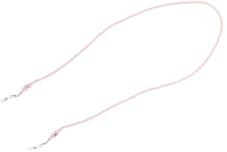 ROMISBABA Glasögonrem med Rosa Konstpärlor Lätt och Elegant Kedja för Glasögonhållare Runt Halsen Anti-förlust Snodd för Solglasögon och Läsglasögon Unisex Accessoar för och Sport