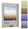 ourdeco® Plissee mit Farbverlauf / 80 x 130 cm weiß-braun/lichtdurchlässig, Blickdicht/Farben: Blau, Braun, Grün, Grau