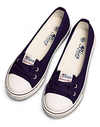 BAINASIQI Ballerines à lacets pour femme - Chaussures basses d'été pour les loisirs
