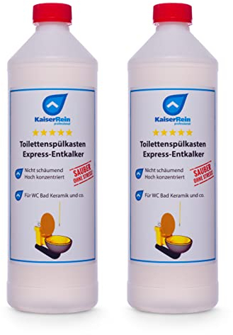 KaiserRein Toilettenspülkasten Express-Entkalker 2x 1L - Extra starker Kalklöser für Kalkablagerungen in WC, Spülkästen und Keramik, Entkalker, Spülkasten Reiniger