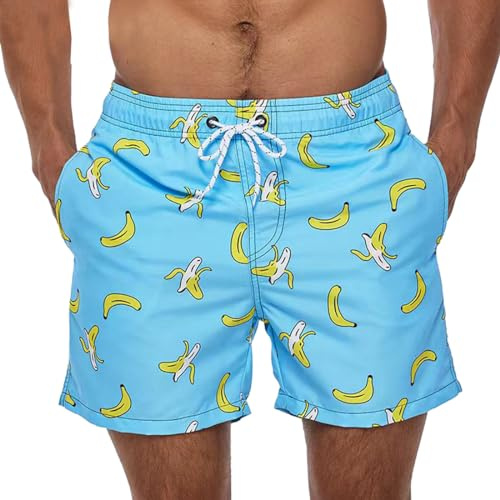 HLVEXH Männer Schnelltrocknend Badehose Badebekleidung Strand Boardshorts Banane 2XL