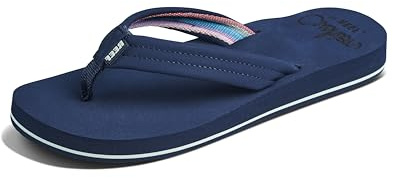 REEF Cushion Breeze Womens Flip Flop, Ultra Soft Cushion Footbed, Arch Support, Midnight, 9