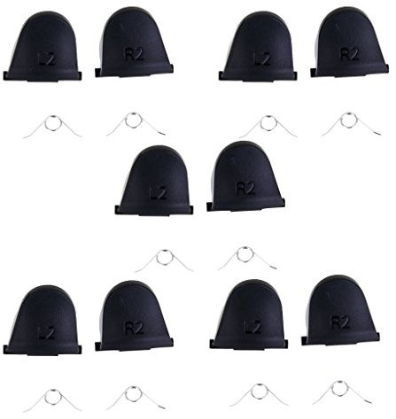 5 paires de boutons de gâchette L2 R2 + 10 ressorts de remplacement pour manette PS4 [jeu vidéo]