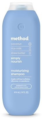 Method Moisturizing Shampoo, Simply Nourish - Hydrates and Revives Dry Hair, Safe for Color-Treated Hair – Sulfate Free and Cruelty Free - 14 oz