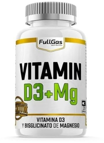 Vitamina D3 + Magnesio Bisglicinato - FullGas - 120 cápsulas