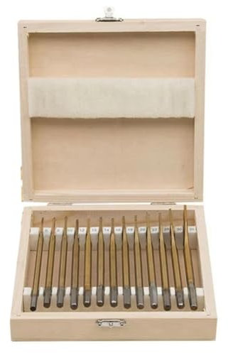 Sunmeit Set di 13 Punte da Trapano Appiattite Placcate nel Titanio, Codolo Esagonale, Apri Fori per la Lavorazione del Legno, 6-35 mm