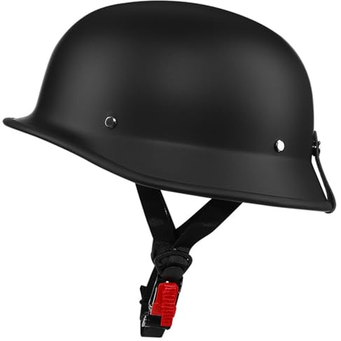 Retro Motorrad Halbschalenhelm Mopedhelm ECEDOT Zulassung Vintage Jet Scooter Helme Herren Damen Vintage Cruiser Roller Chopper Halbhelme Für Erwachsener Offenem Halbhelme D,55-60CM