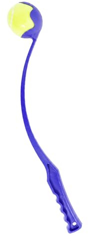 IThinkHome Dog Ball Launcher Tennis Ball Thrower Durable Hands Free Pick Up for Pet Exercise Chase Fetch Game Ball Included 50cm