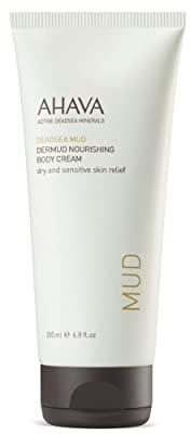 AHAVA Dermud Pflegende Körpercreme - Lindert Rauheit, Weicht Haut Auf, für Trockene & Empfindliche Haut, mit Dermud Schlamm, Osmoter, Aloe Vera, Vitamin E, Zink & Allantoin, 6.8 fl.oz