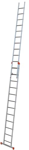 TB Davies TRADE Double Extension Ladder, 4.0 Meter / 13.12 Feet, Extends to 7.0 Meters / 22.96 Feet, Comfort D-Shaped Rungs, 3-Year Warranty, EN131 Professional