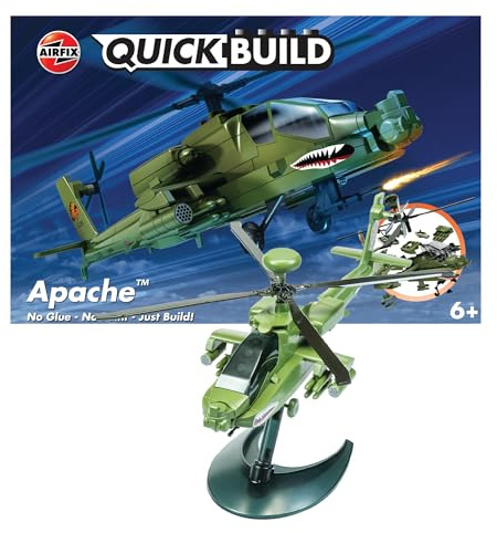 Airfix Quickbuild Boeing Apache Airplane Model Kit, Multi