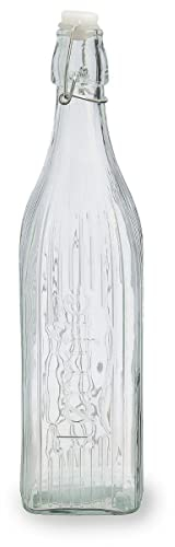 Quid Viba Bouteille avec bouchon en verre Sodo Passe au réfrigérateur Non compatible micro-ondes Recyclable 1 l