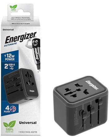 Energizer Universal Travel Adaptor, World Compatible, EU/US/AU/IN