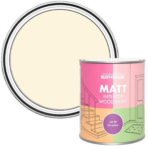 Rust-Oleum Beige Interior Wood Paint in Matt Finish - Clotted Cream 750ml
