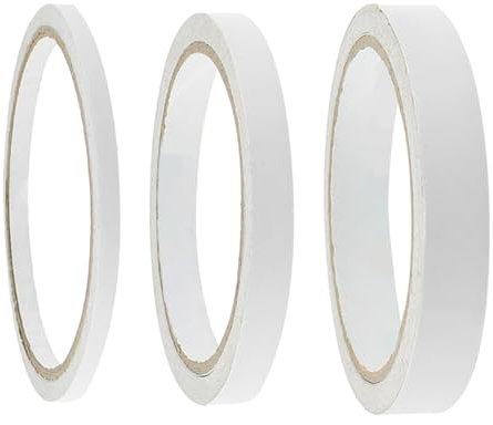 Swavitie 3 Rotoli Nastro Adesivo a Doppia Faccia Nastro Largo 5mm / 10mm / 15mm Bianco Nastro Autoadesivo Nastro Biadesivo Autoadesiva Per Scrapbook Progetti Artigianali Foto Ufficio Fai da Te