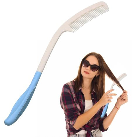 Cepillos y peines de mango largo, peine de de mango largo, peine multifuncional con mango largo, peine largo, elegante y hermoso cepillo de depilación con mango largo para mujeres con pelo largo