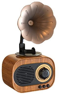 STRAFBRG Tromba Fiore Altoparlante Plug-in Multifunzionale Mini Regalo Creativo in Stile Radio retrò