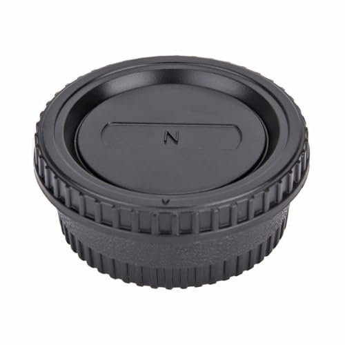 Couvercle de boîtier + bouchon d'objectif compatible avec les appareils photo Nikon D et objectifs de monture F
